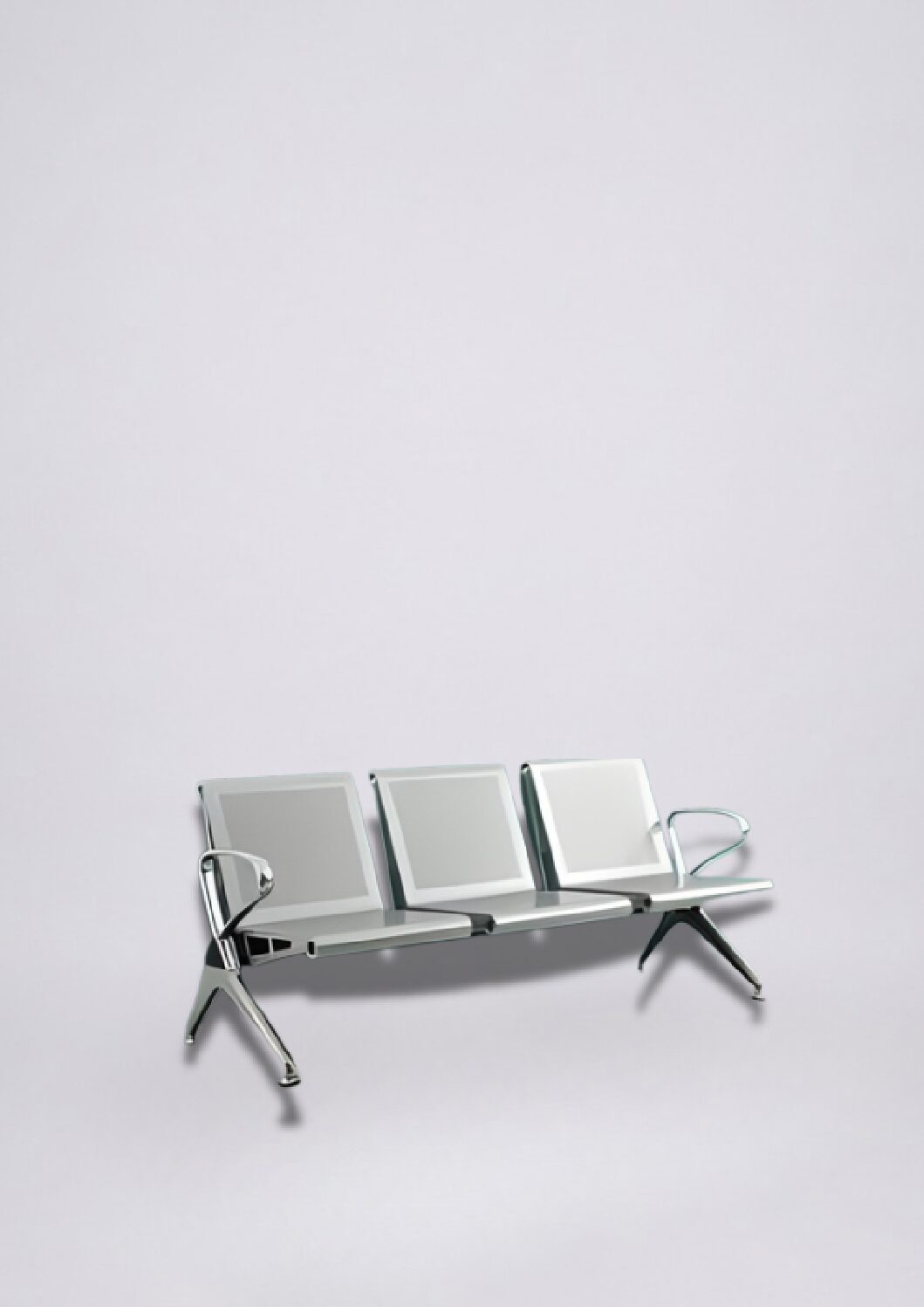 Waiting Bench – Stainless Steel 3-Seater