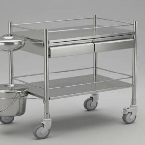 Dressing Trolley – with Drawers (S.S / Powder Coated)