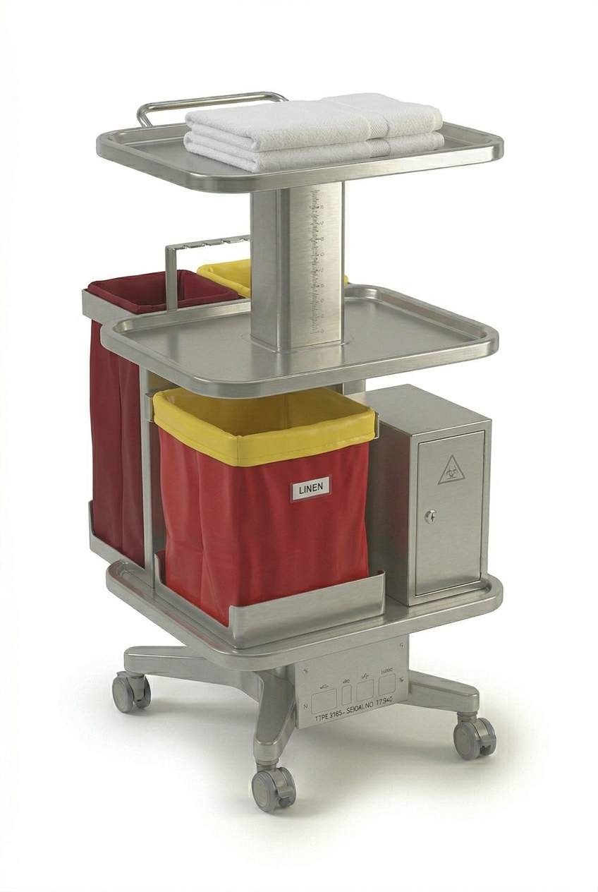 Linen Trolley – Stainless Steel