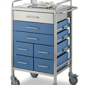 Dressing Trolley – with Drawers (S.S / Powder Coated)