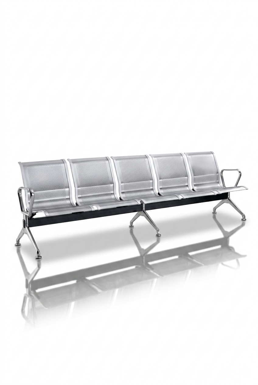 Waiting Bench – Stainless Steel 5-Seater