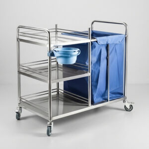 Linen Trolley – Stainless Steel